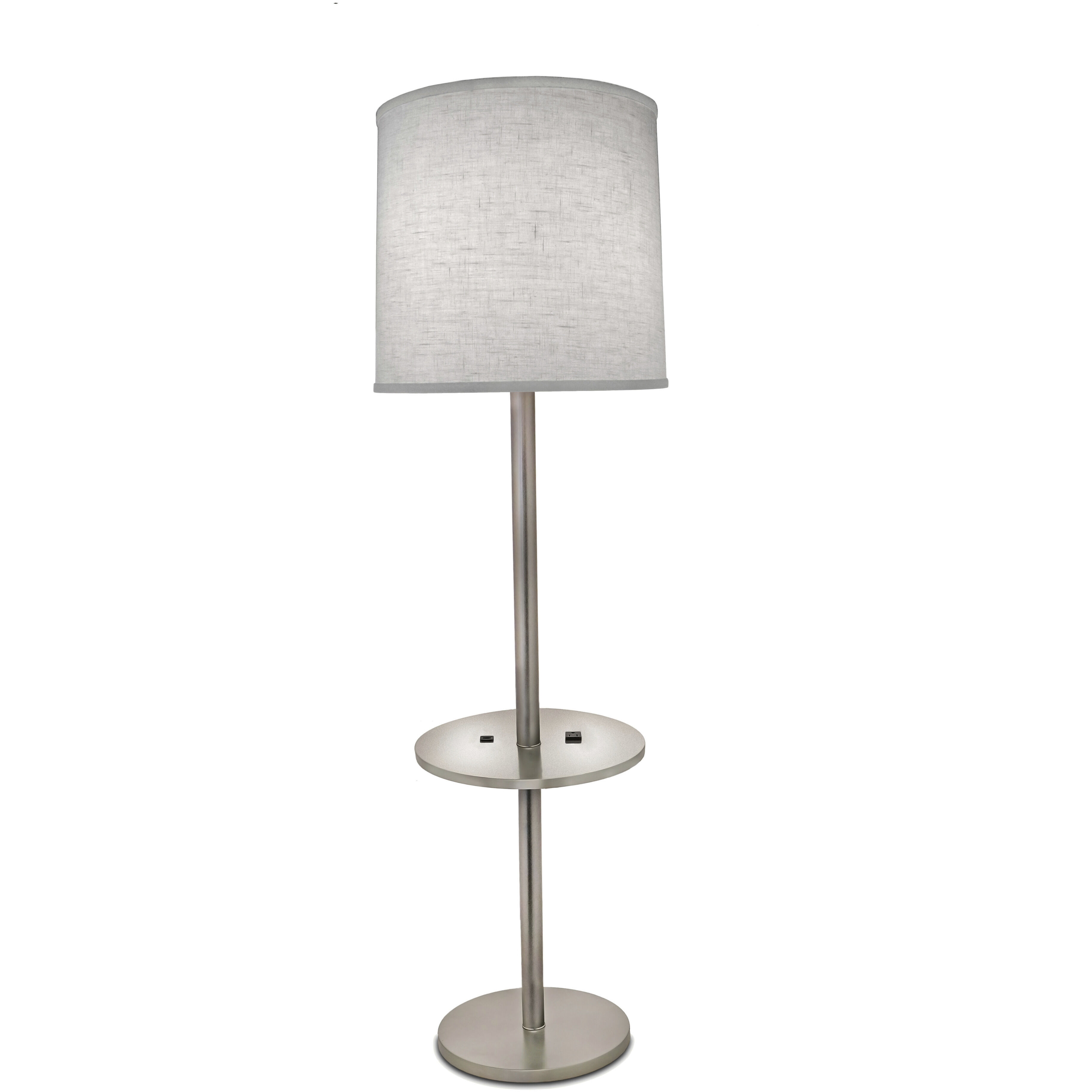 Ellie 60 inch 150.00 watt Satin Nickel Floor Lamp Portable Light